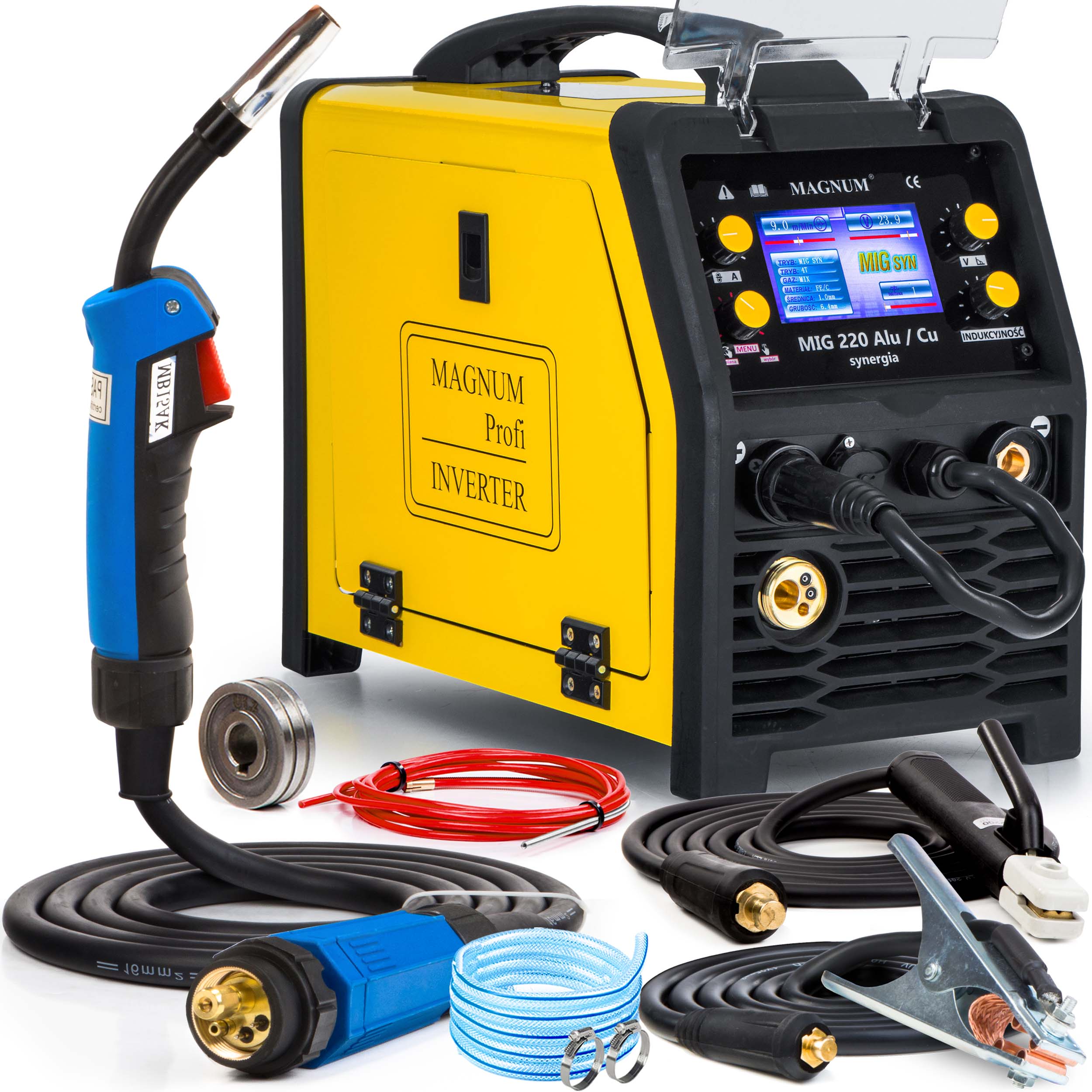 Poloautomatický zvárací stroj MIG/MAG, MMA, TIG Magnum 40-200 A 230 V